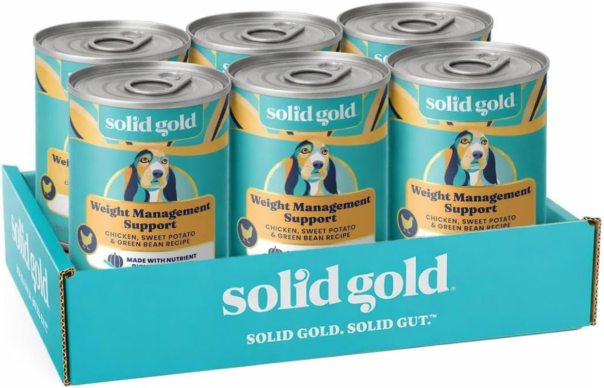 Solid Gold Weight Management Dog Food - Fit & Fabulous Wet Grain Free Dog Food Made with Real Chicken, Sweet Potato and Green Bean - for Weight Control and Dogs with Sensitive Stomachs