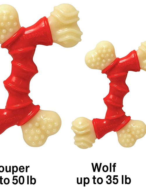 Load image into Gallery viewer, Double Bone Power Chew Toy for Dogs, Dog Toys for Aggressive Chewers, Bacon Flavor, X-Large - 50+ Lbs, 1 Count
