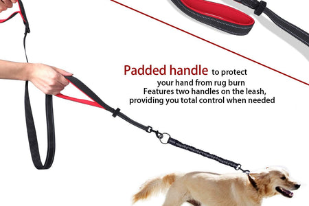 Dual Dog Leash, Double Dog Leash, 360° Swivel No Tangle Dog Walking Leash for 2 Dogs up to 200Lbs, Comfortable Adjustable Dual Padded Handles