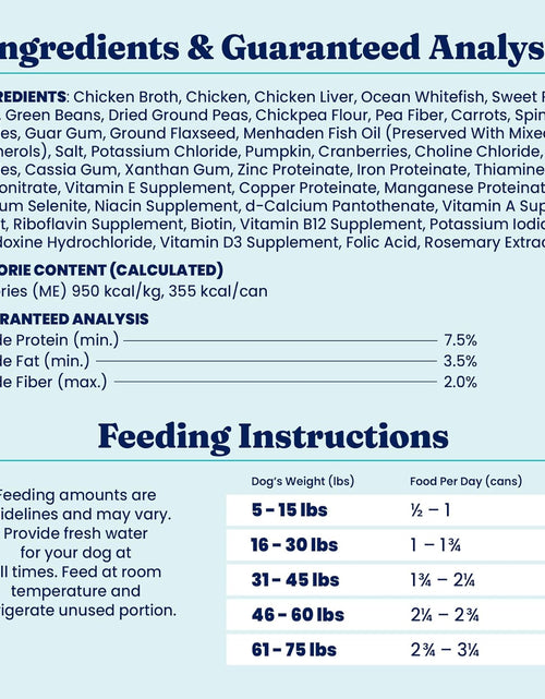 Load image into Gallery viewer, Solid Gold Weight Management Dog Food - Fit &amp; Fabulous Wet Grain Free Dog Food Made with Real Chicken, Sweet Potato and Green Bean - for Weight Control and Dogs with Sensitive Stomachs
